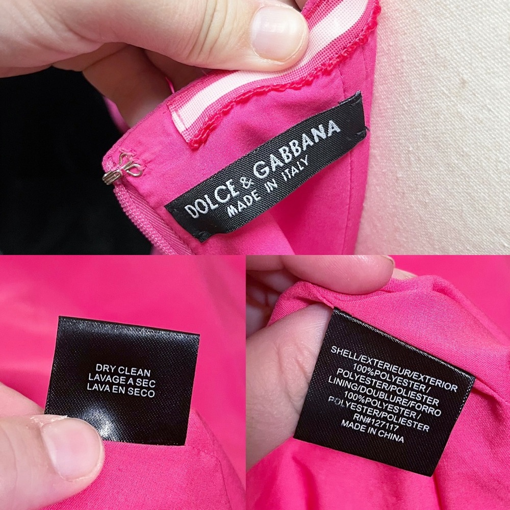 Authentic Dolce & Gabbana RARE RUNWAY Pink Exaggerated Sleeve Formal Gown /Dress - Picture 14 of 14